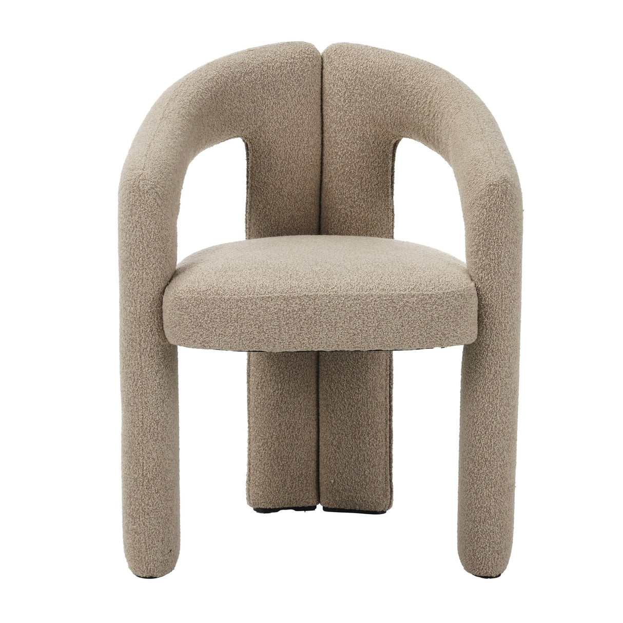 Design Dining Chair Sand Color Bouclé Maro - Fully Upholstered
