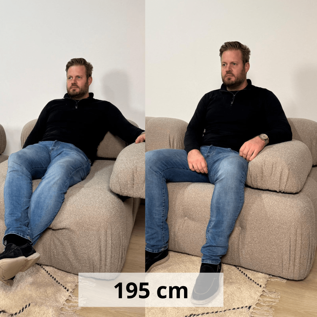 Modular Bank 3-seater with Hocker Doblo Beige