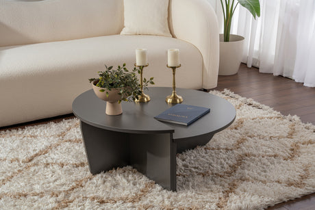 Round Coffee Table Anthracite Melamine 85 cm Orin