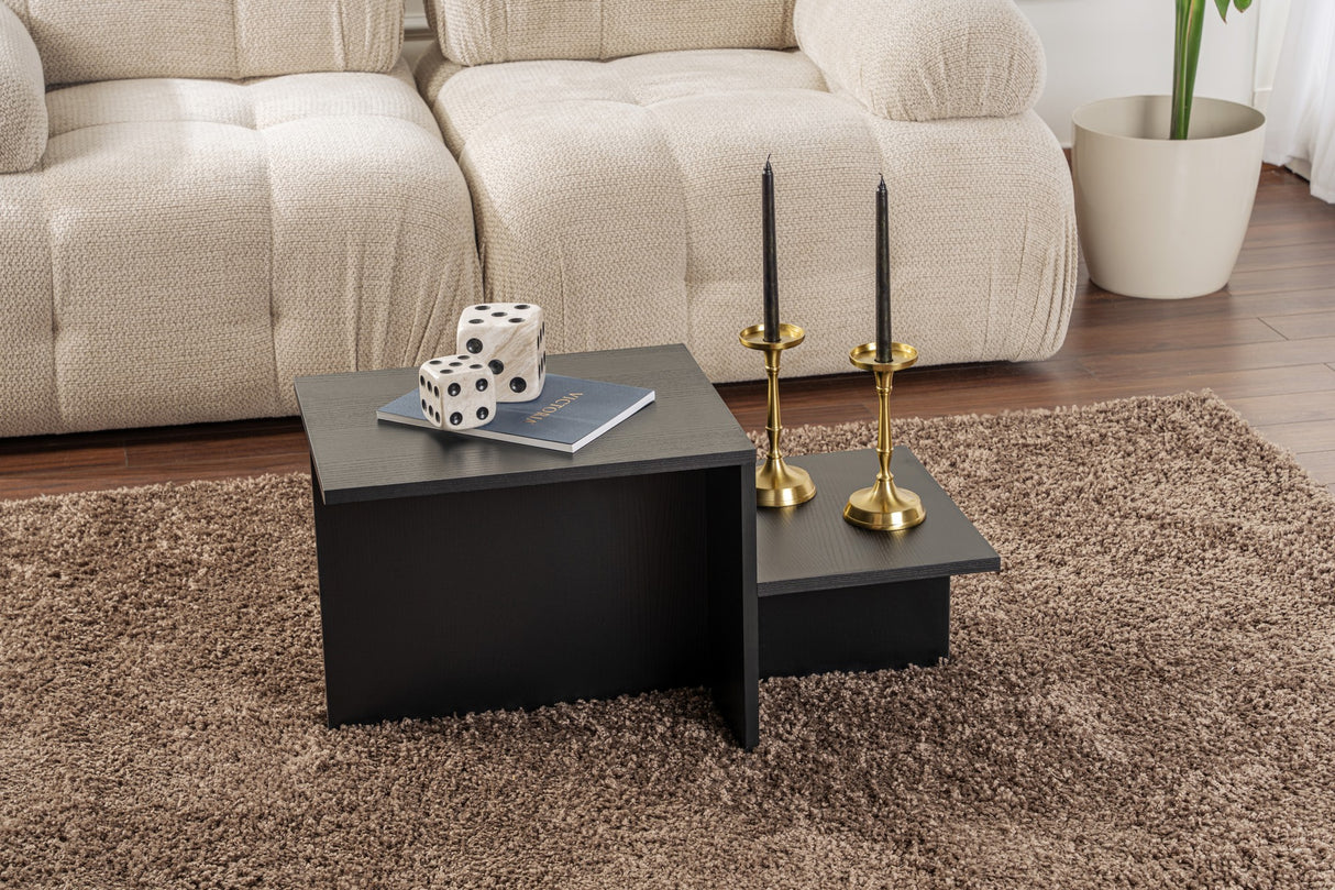 Black Melamine Eterna Coffee Table
