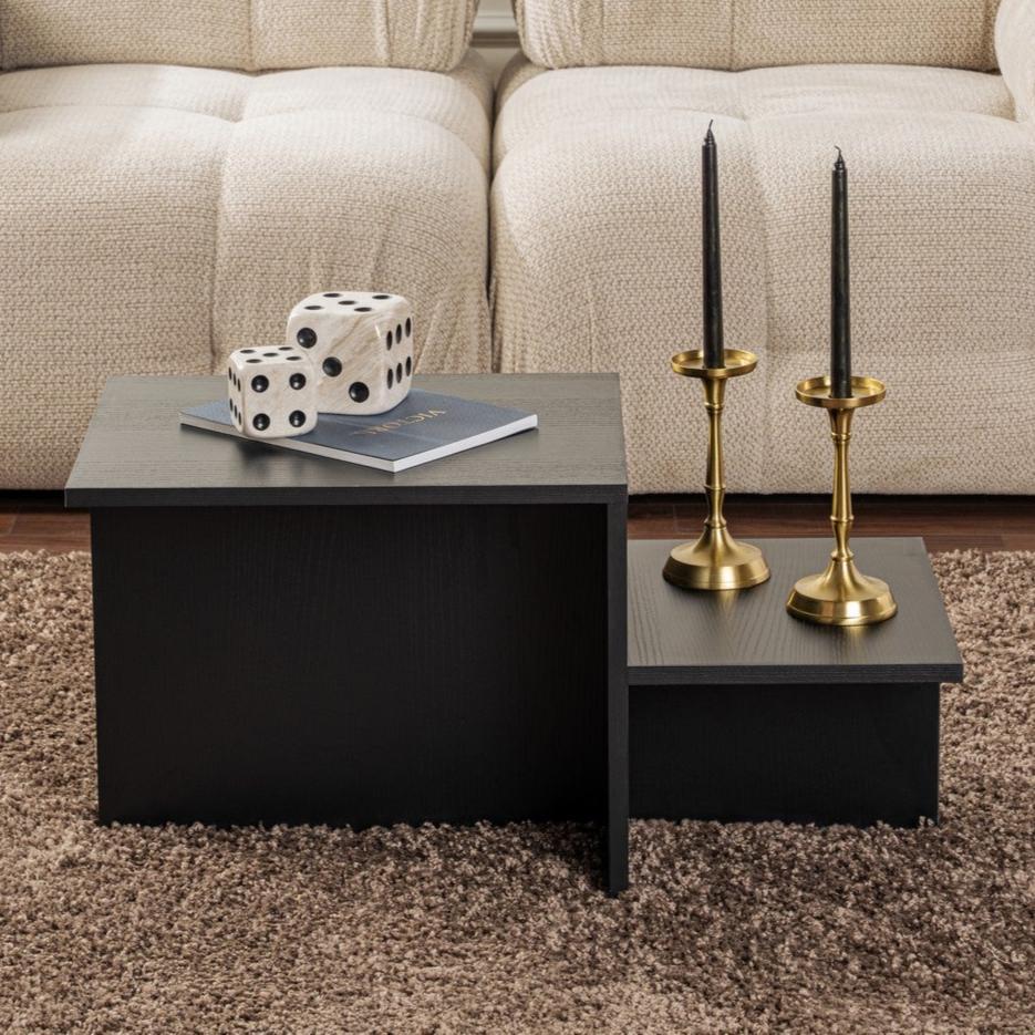 Black Melamine Eterna Coffee Table