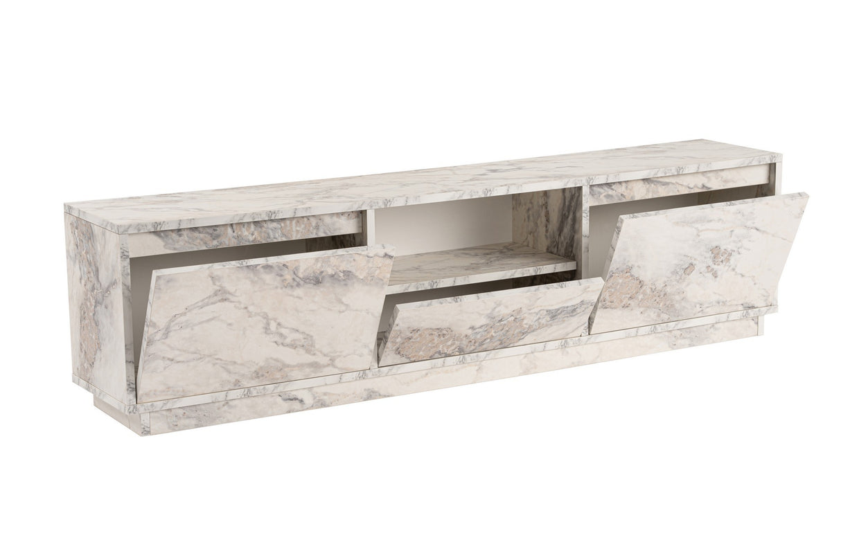 TV Furniture Marble Melamine Flare 42x160x29.5 cm