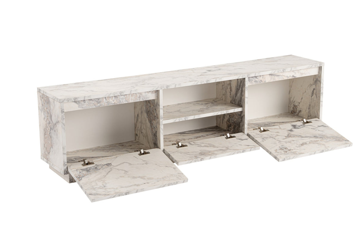 TV Furniture Marble Melamine Flare 42x160x29.5 cm