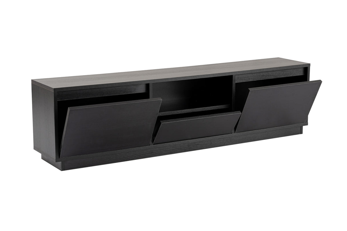 TV Cabinet Black Melamine Flare 42x160x29.5 cm