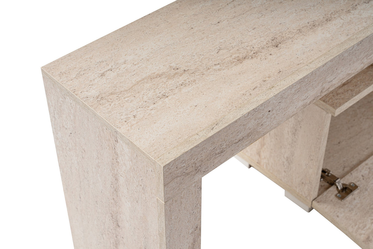 TV Furniture Beige Melamine Vertex 50x180x31.3 cm