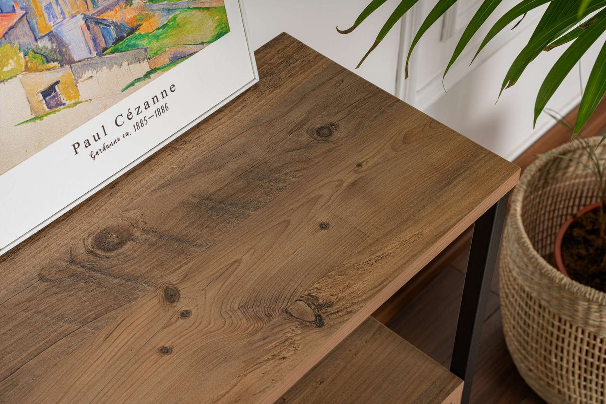 Sideboard Atlantic Pine Saloce - Black Frame - Three Compartments - 120x77 cm