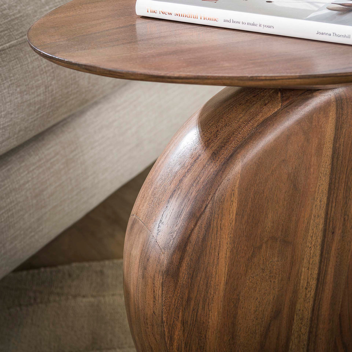 Side Table Acacia Glaze Brown 45x36x50 cm