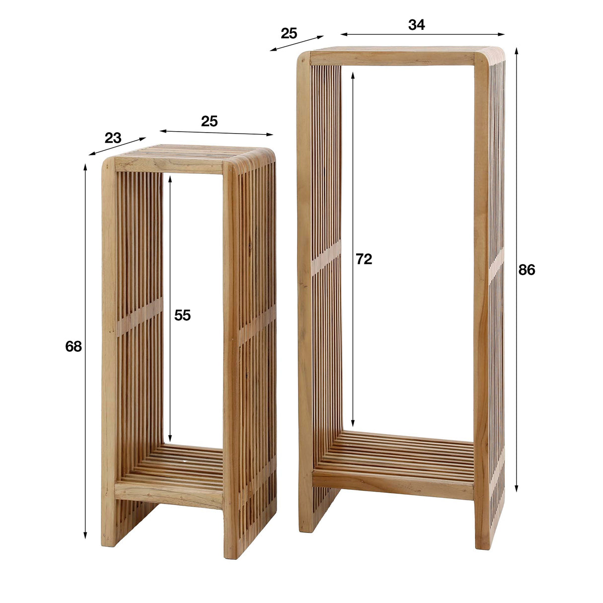 Side Table Set of 2 Raoul Teak Wood