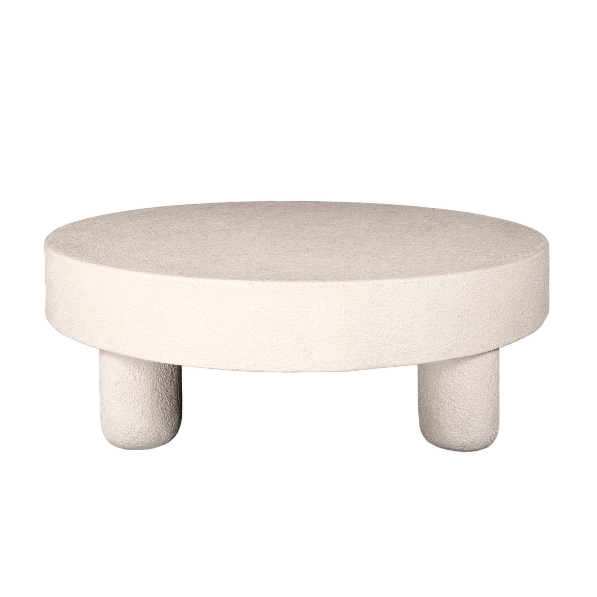 Coffee table Sinan Ø60 cm Marble composite White