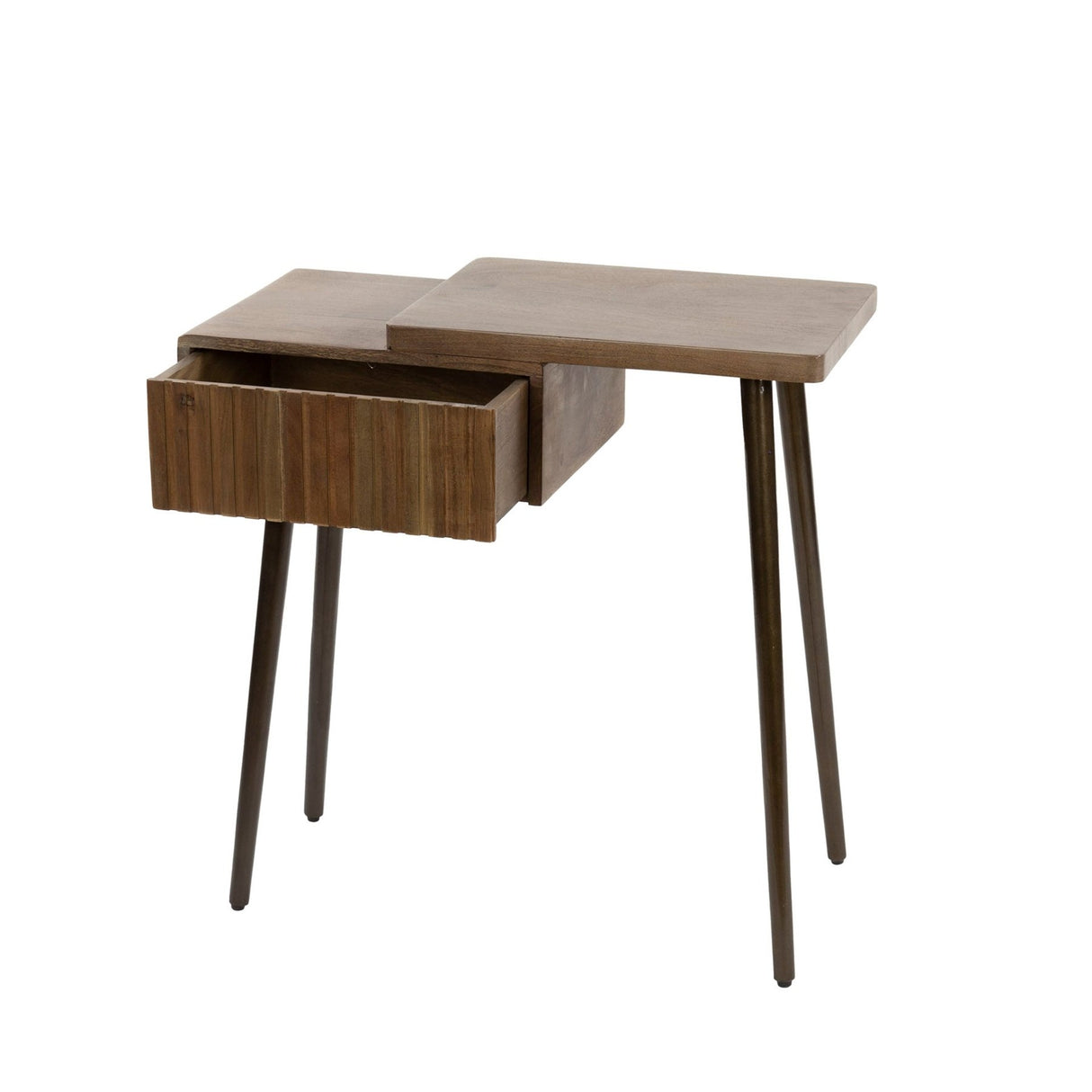Nightstand Oslo Right - Solid Acacia Drift Brown (1 drawer)