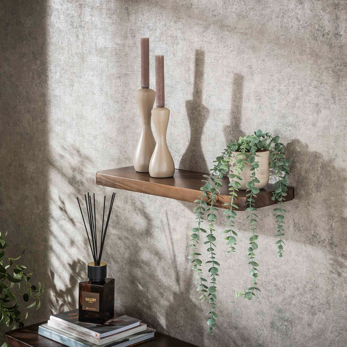 Wall Shelf Acacia Drift Brown 60 cm - Solid Wood