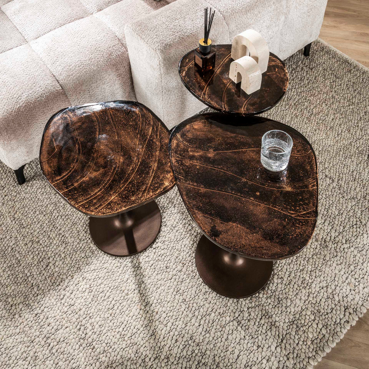 Side Table Vigo - Antique Copper 60 cm