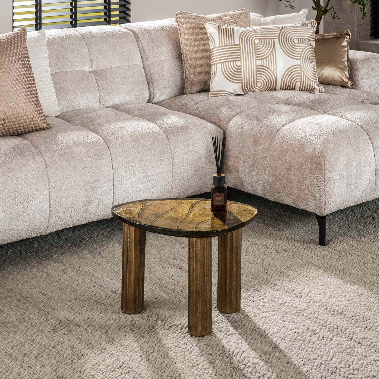 Coffee Table Nova S - Antique Gold 51x37 cm