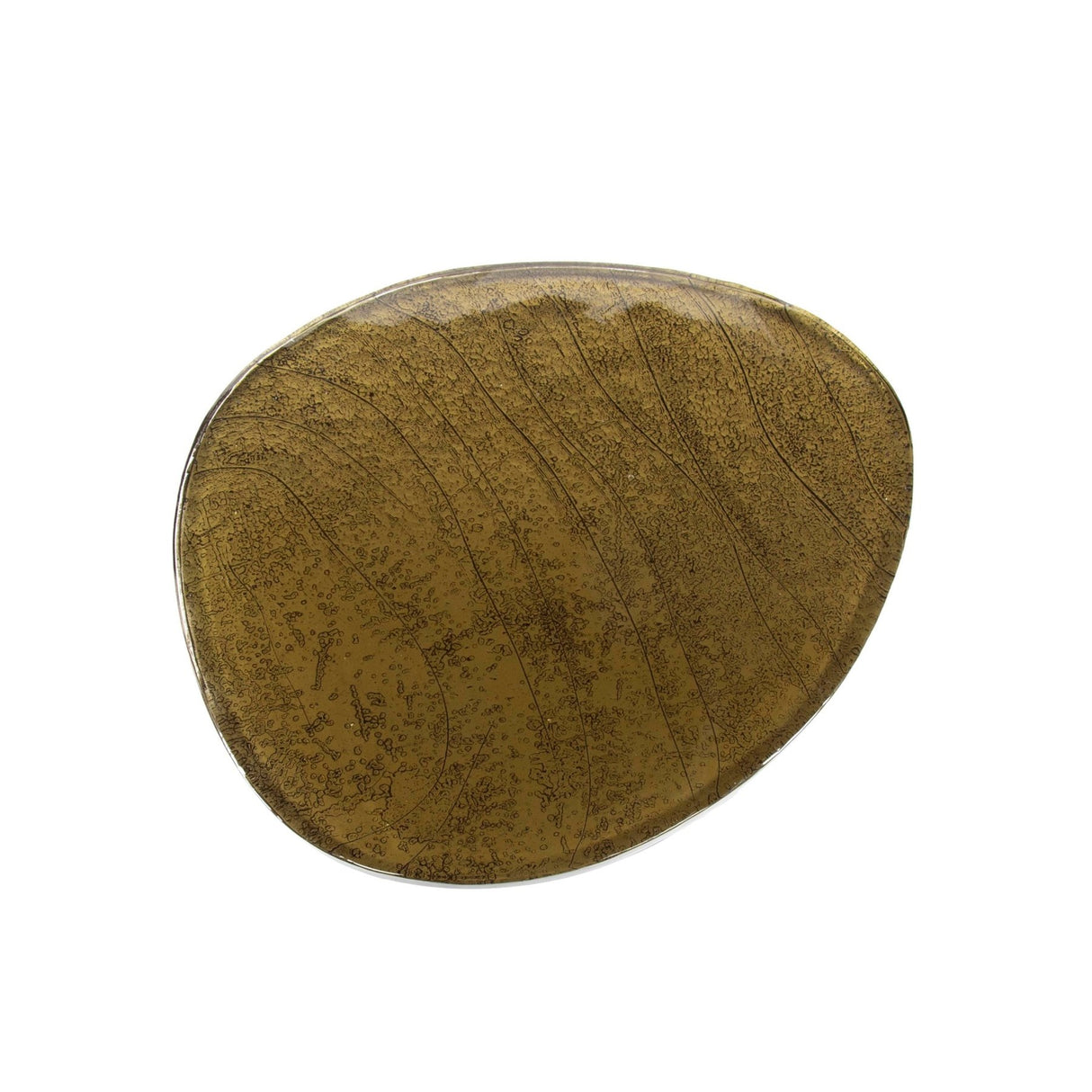 Organic coffee table Aurora L – Antique gold – 70x59 cm