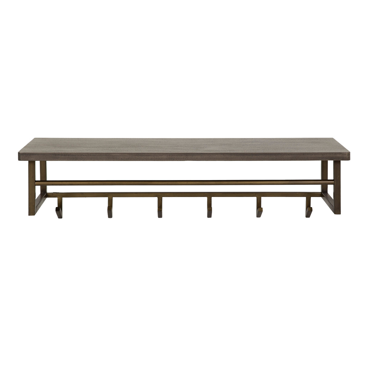 Coat rack Ferre 6-hooks - With Hat Shelf - Metal Antique Bronze