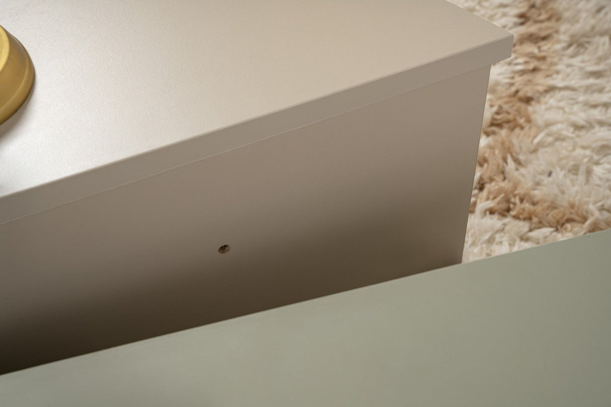 Round Coffee Table As Green Melamine 90 cm Orin