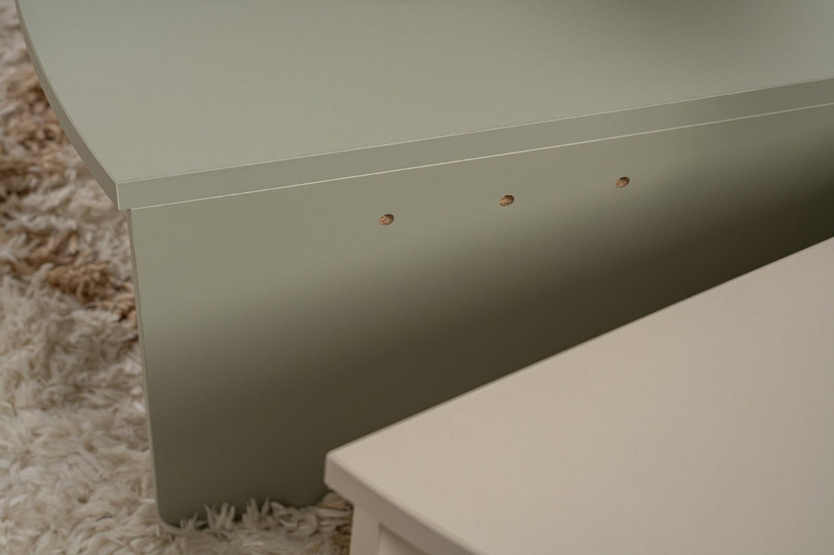 Round Coffee Table As Green Melamine 90 cm Orin