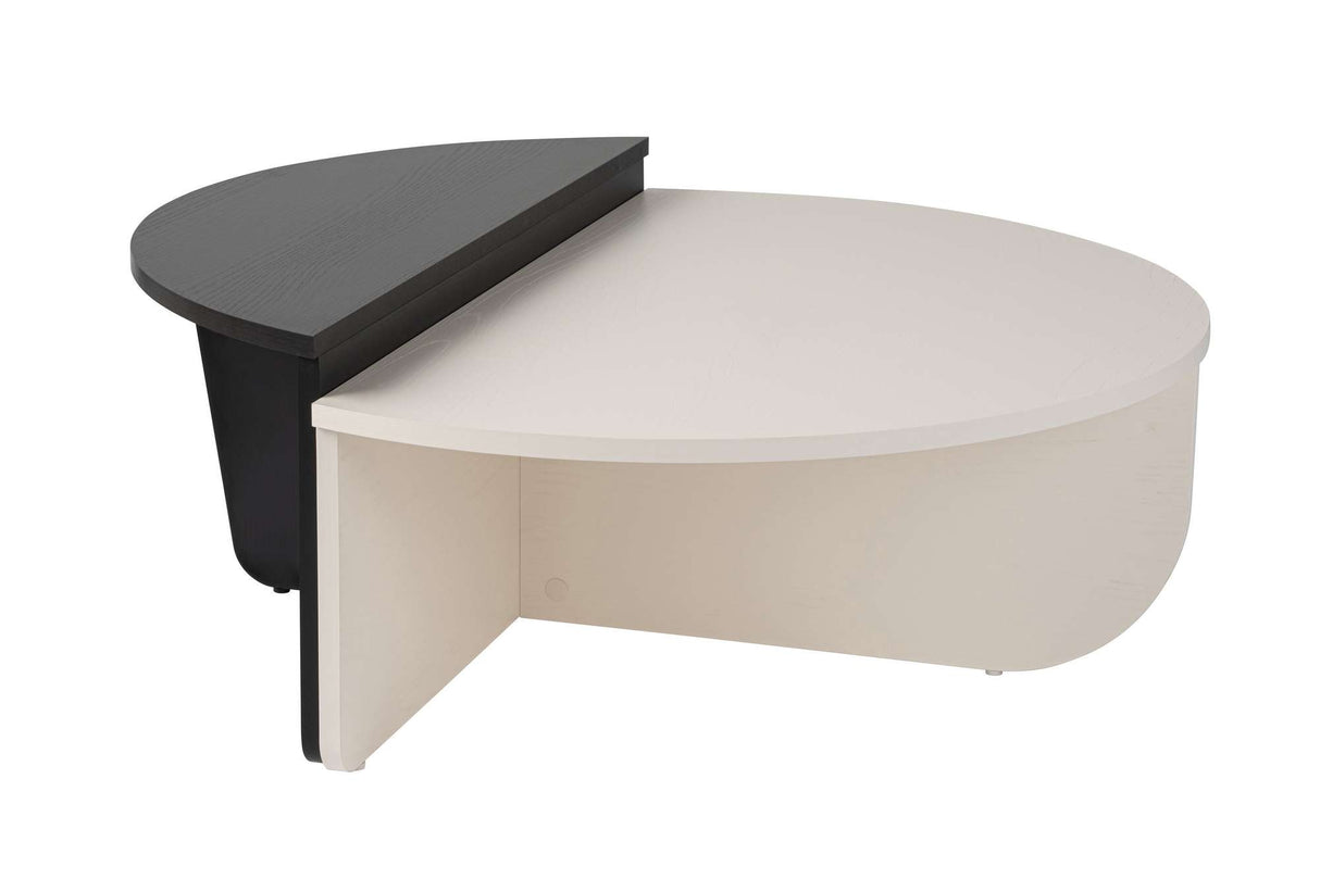 Orion Coffee Table Wood White Black 90x60 cm Wood White Wood Black Melamine