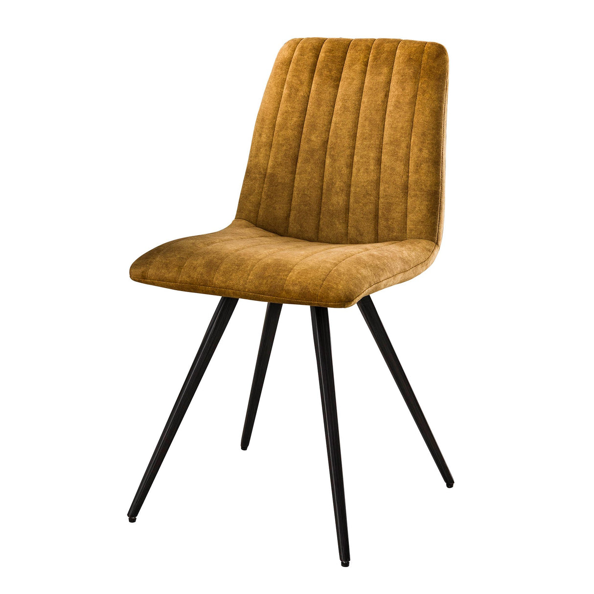 Set of 4 Dining Chairs Sadie Velvet Gold - Without Armrests