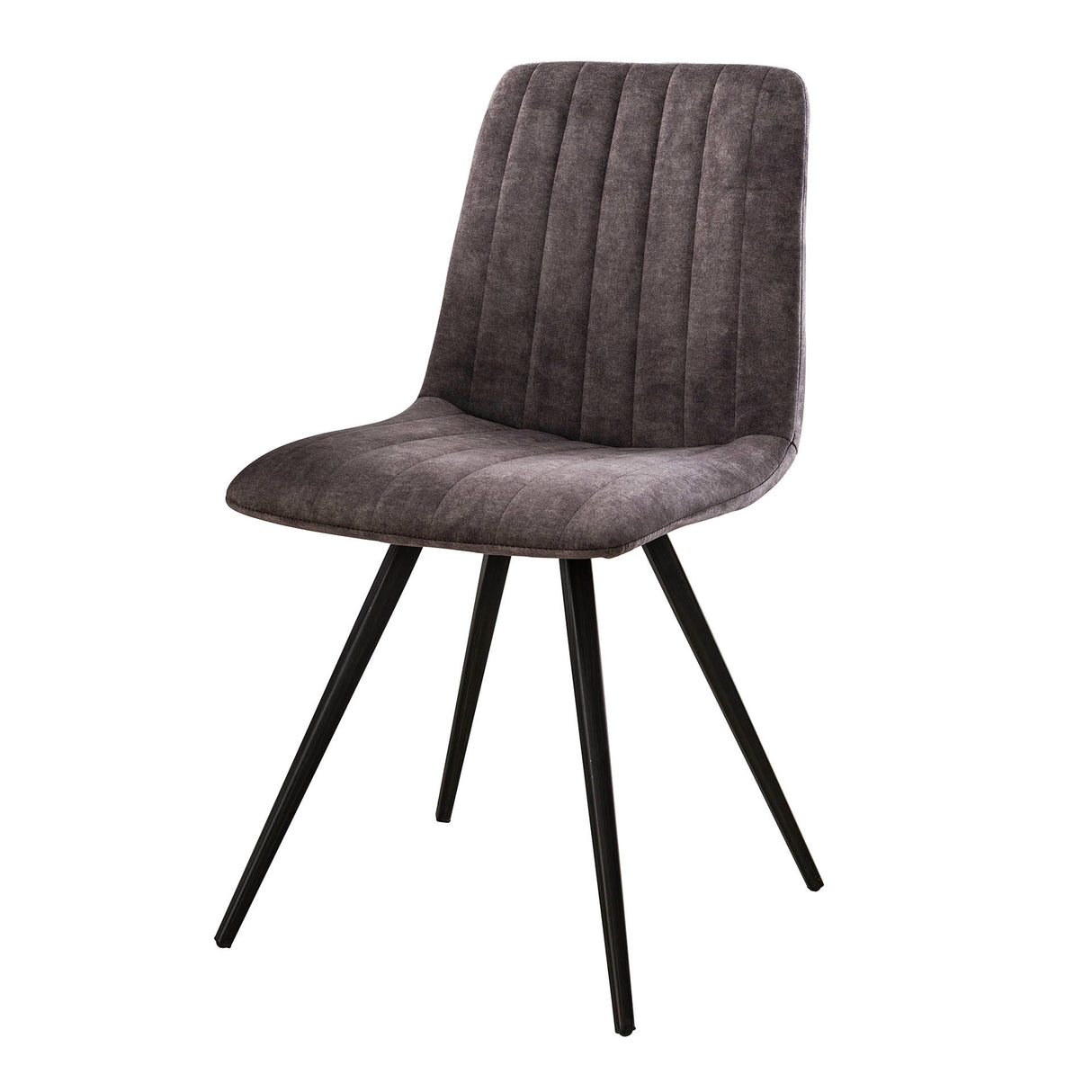 Set of 4 Dining Chairs Sadie Velvet Grey - Without Armrests