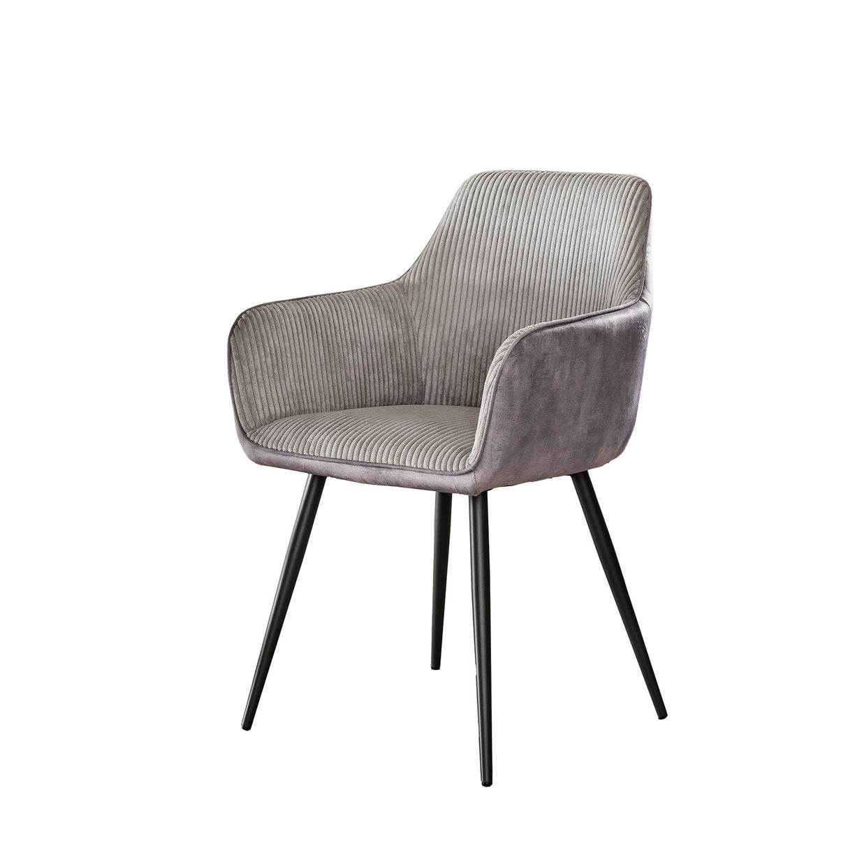 Set of 2 dining chairs Rivo Rib Rock Silver