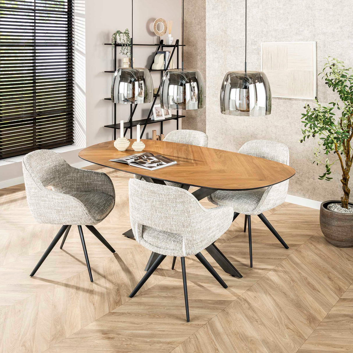 Set of 2 Dining Chairs Springo Swivel Eagle Cream