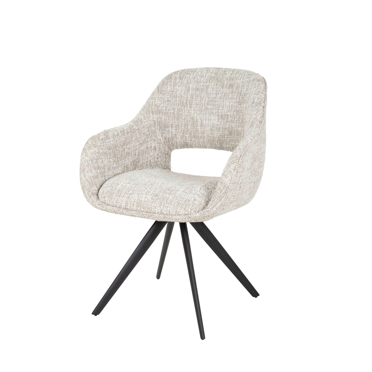 Set of 2 Dining Chairs Springo Swivel Eagle Cream