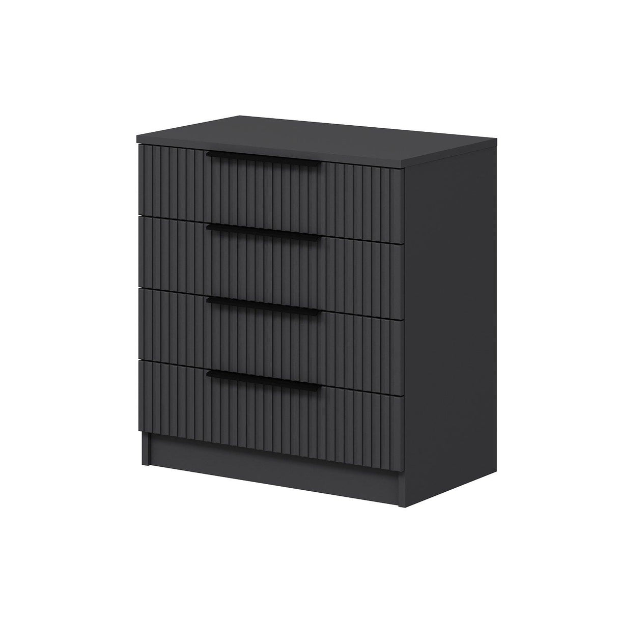 Chest of drawers bare anthracite melamine 72x77x42 cm