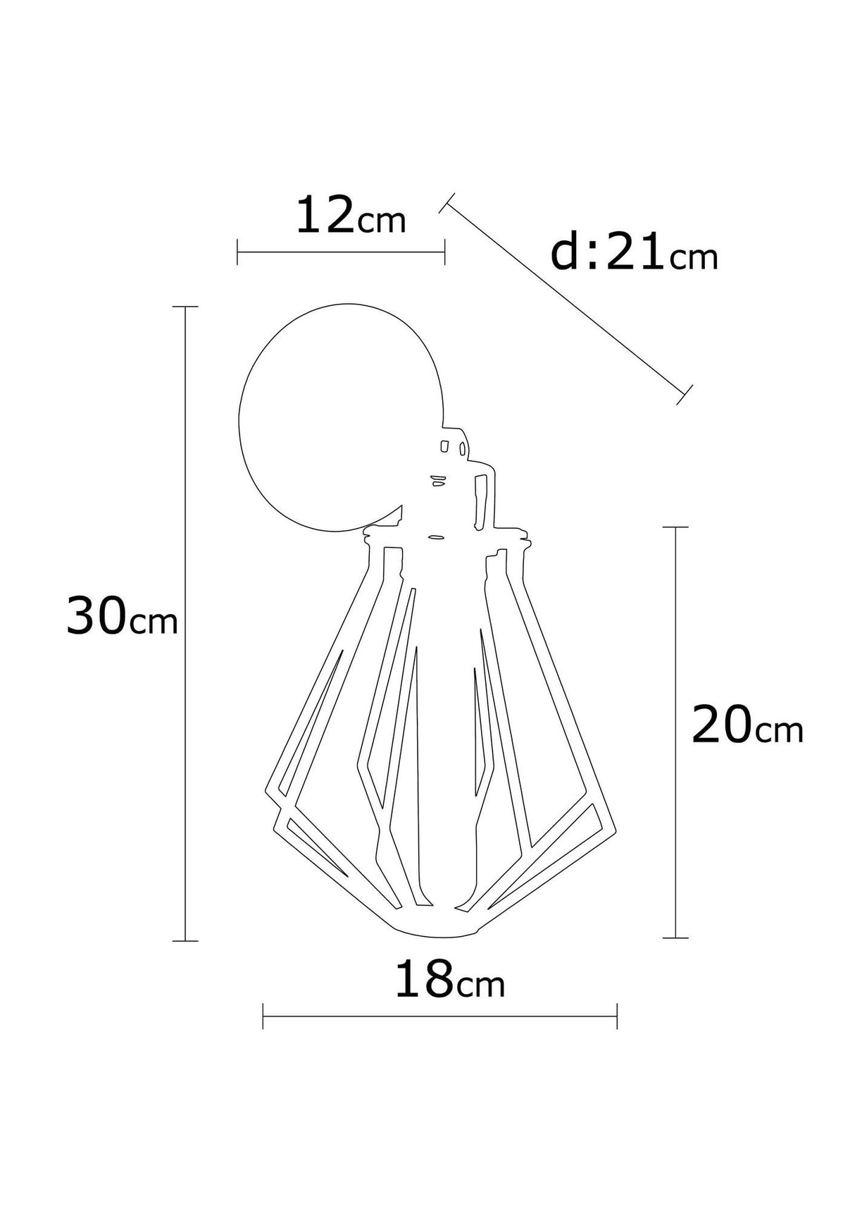Black Metal Wall Lamp Palisade