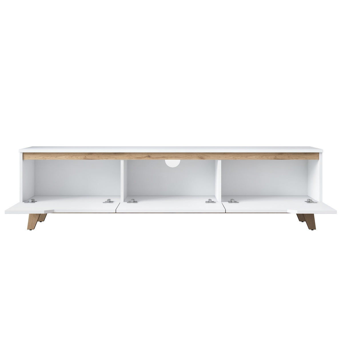 TV Furniture Osiris White Light Walnut Melamine 180x48.6x35 cm