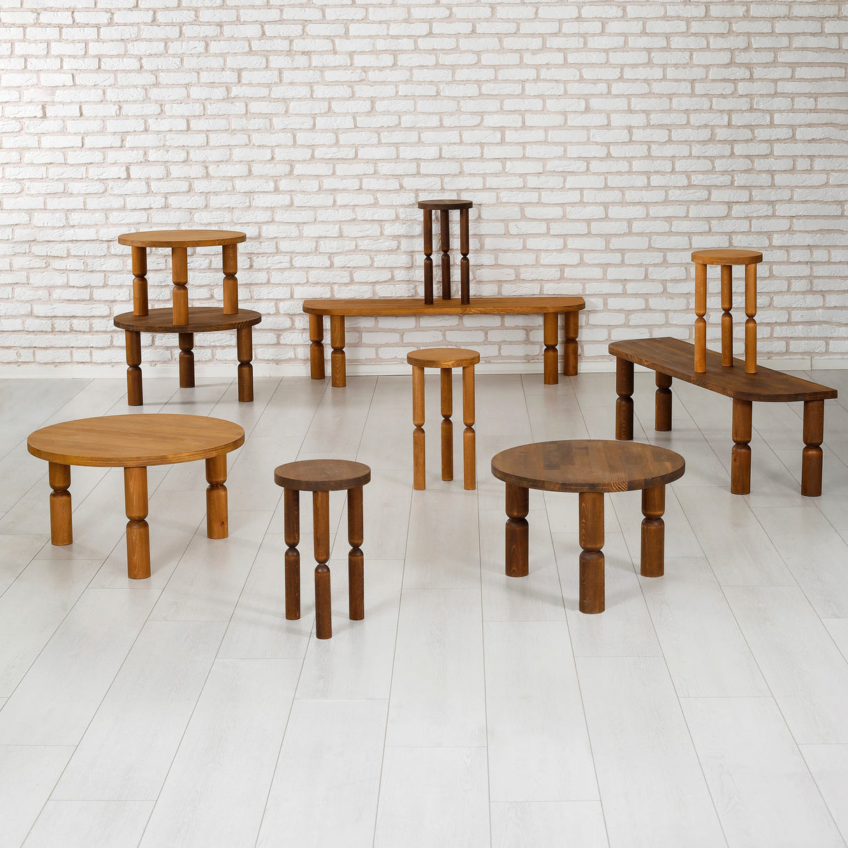 TV Cabinet Ida Walnut Wood 140x40x35 cm