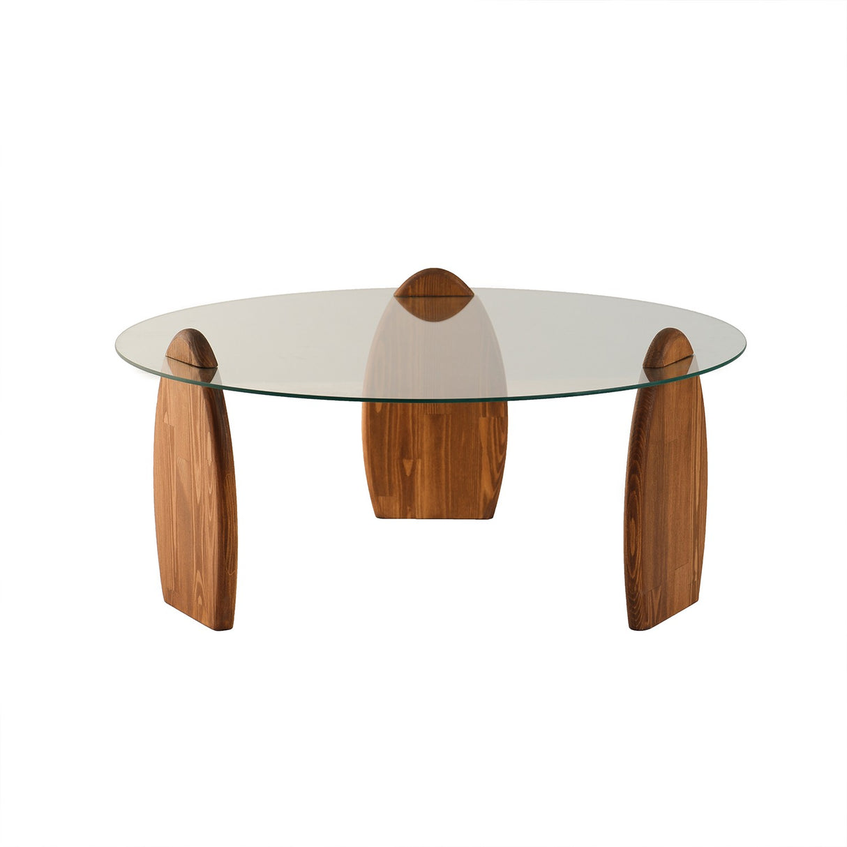 Design Coffee Table Round 90 cm Sunf - Wooden base