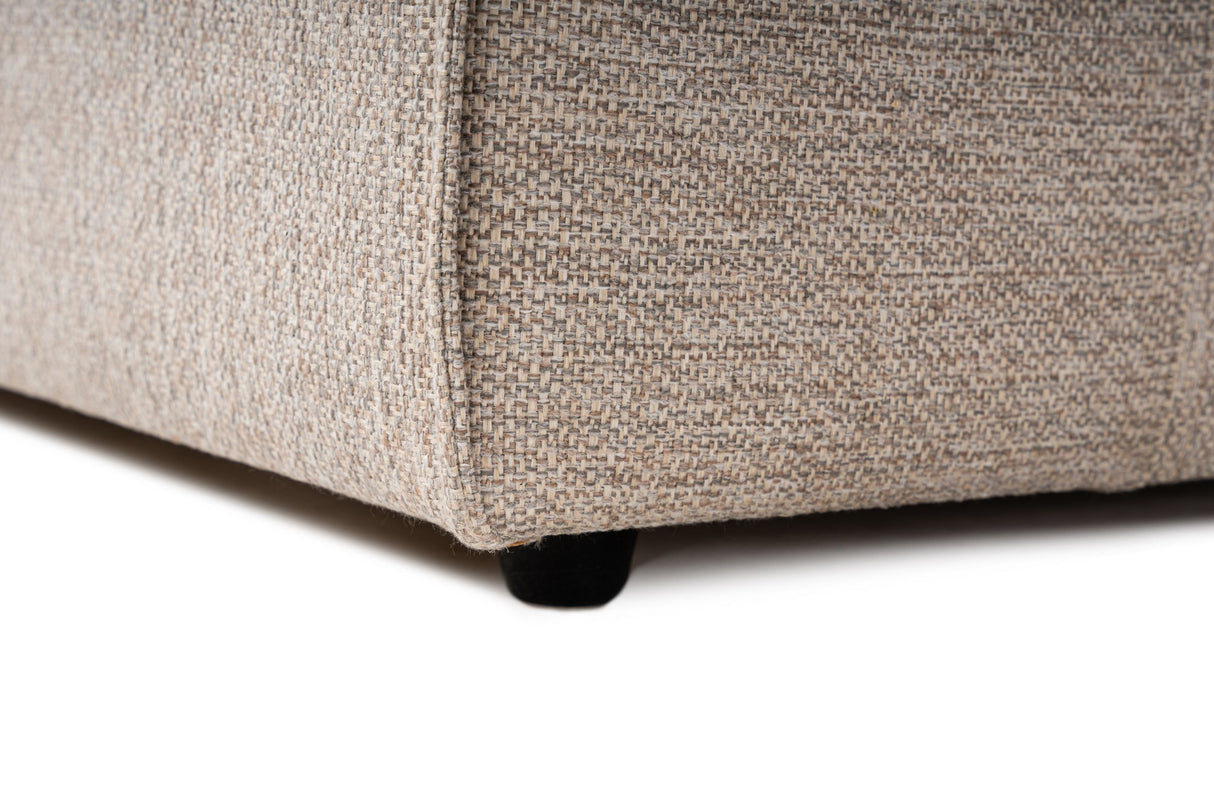 Modular XXL corner sofa beige linen 430 cm wide Sora - right