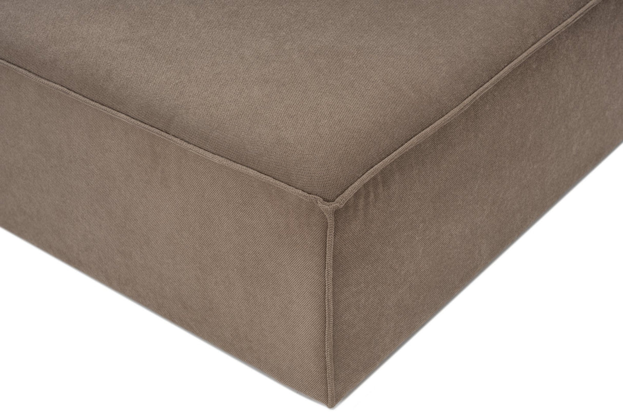 Modular XXL corner sofa cappuccino linen 430 cm Sora - right