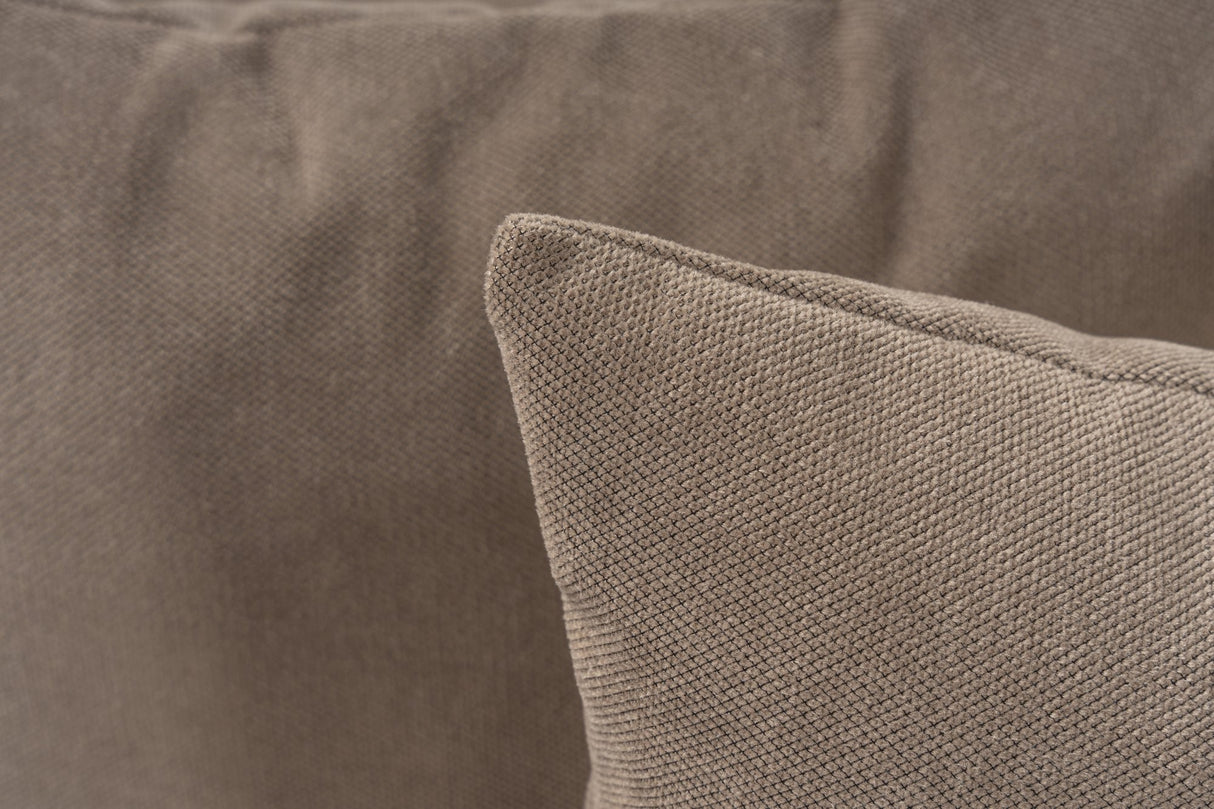 Modular XXL corner sofa cappuccino linen 430 cm Sora - right