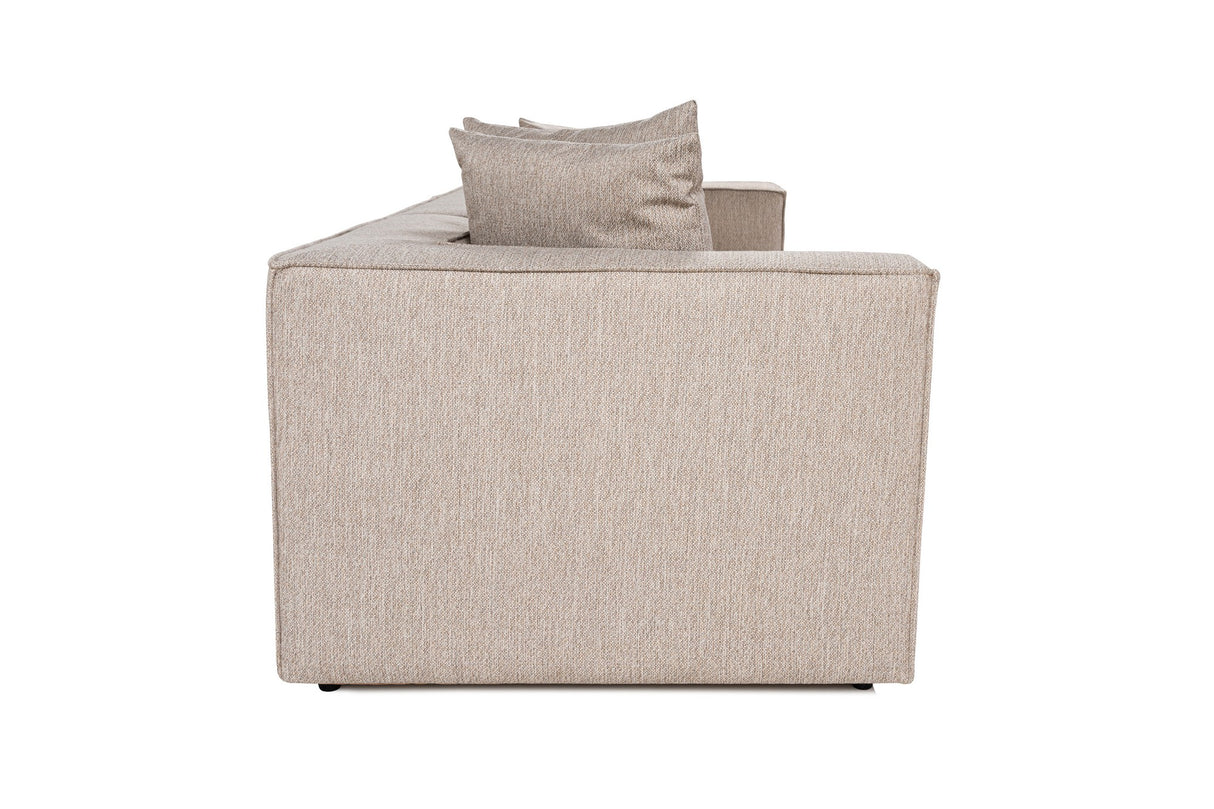 Modular XXL 3-seater sofa Sora 325 cm wide in Beige linen