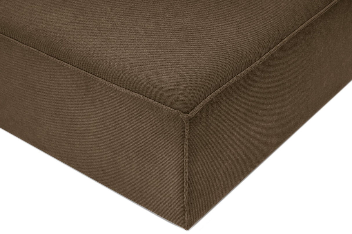 Modular XXL corner sofa brown linen 430 cm wide Sora - right