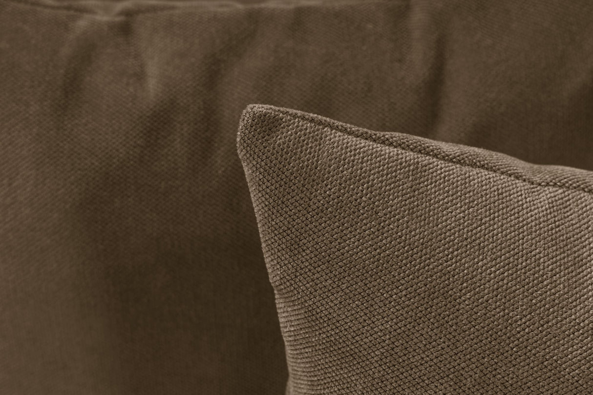 Modular XXL corner sofa brown linen 430 cm wide Sora - right