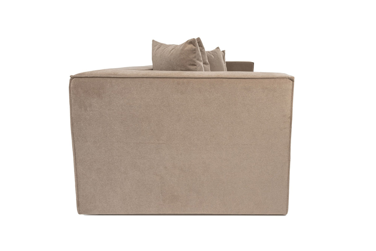 Modular XXL 3-seater sofa Sora 325 cm wide in Cappuccino linen