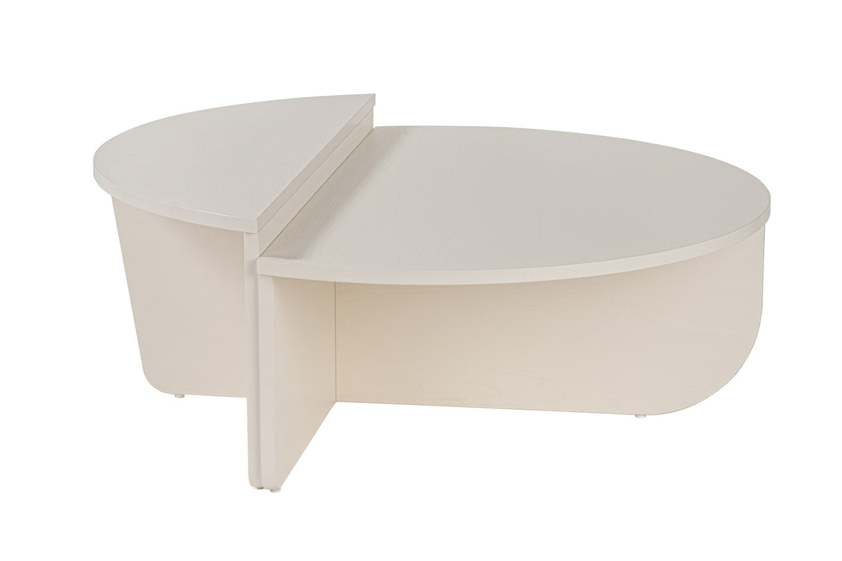 Round Coffee Table Wood White 85 cm Wood-look Melamine Orin