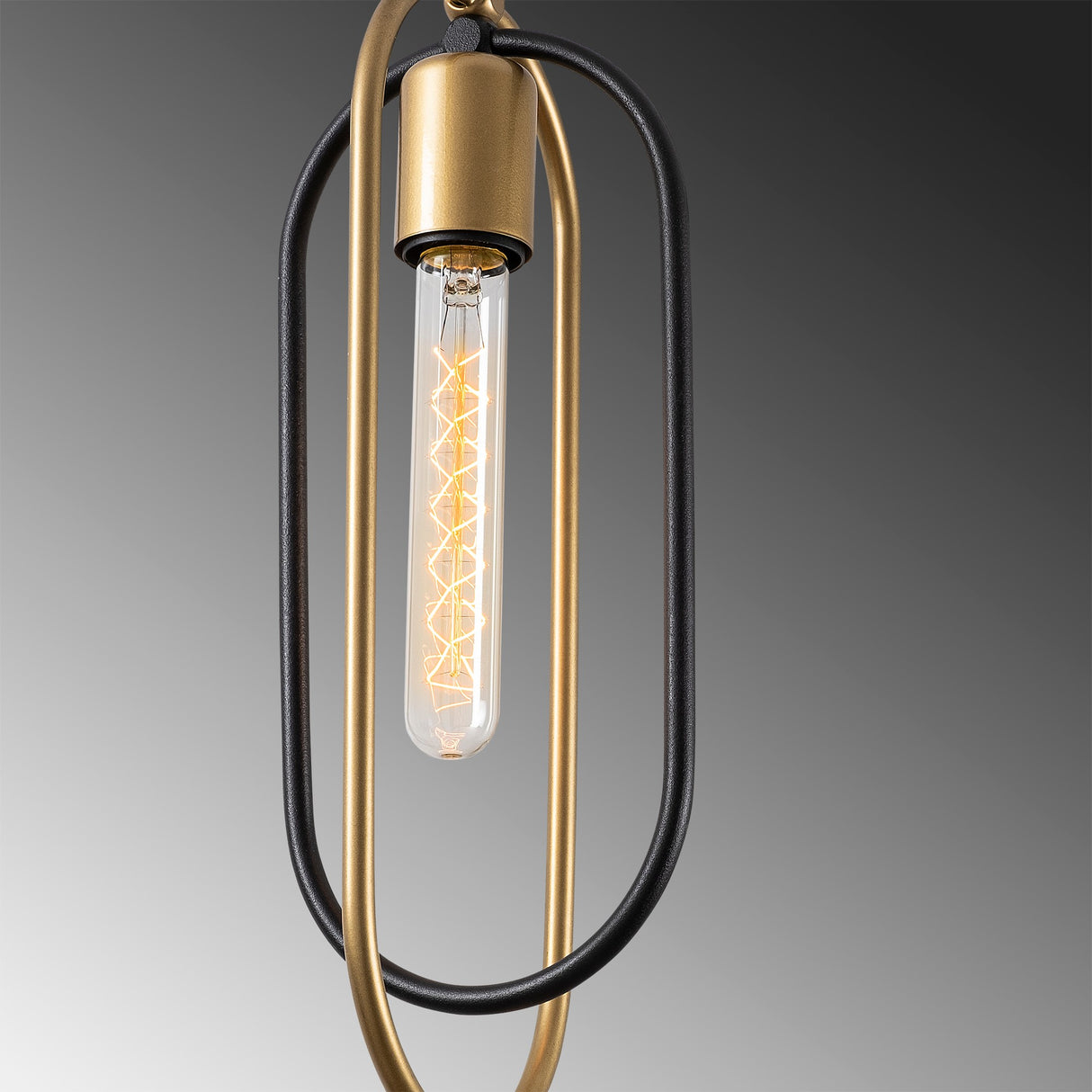 Pendant lamp 5-light Black Gold Metal Dune