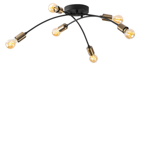 Ceiling lamp Black Metal Zest