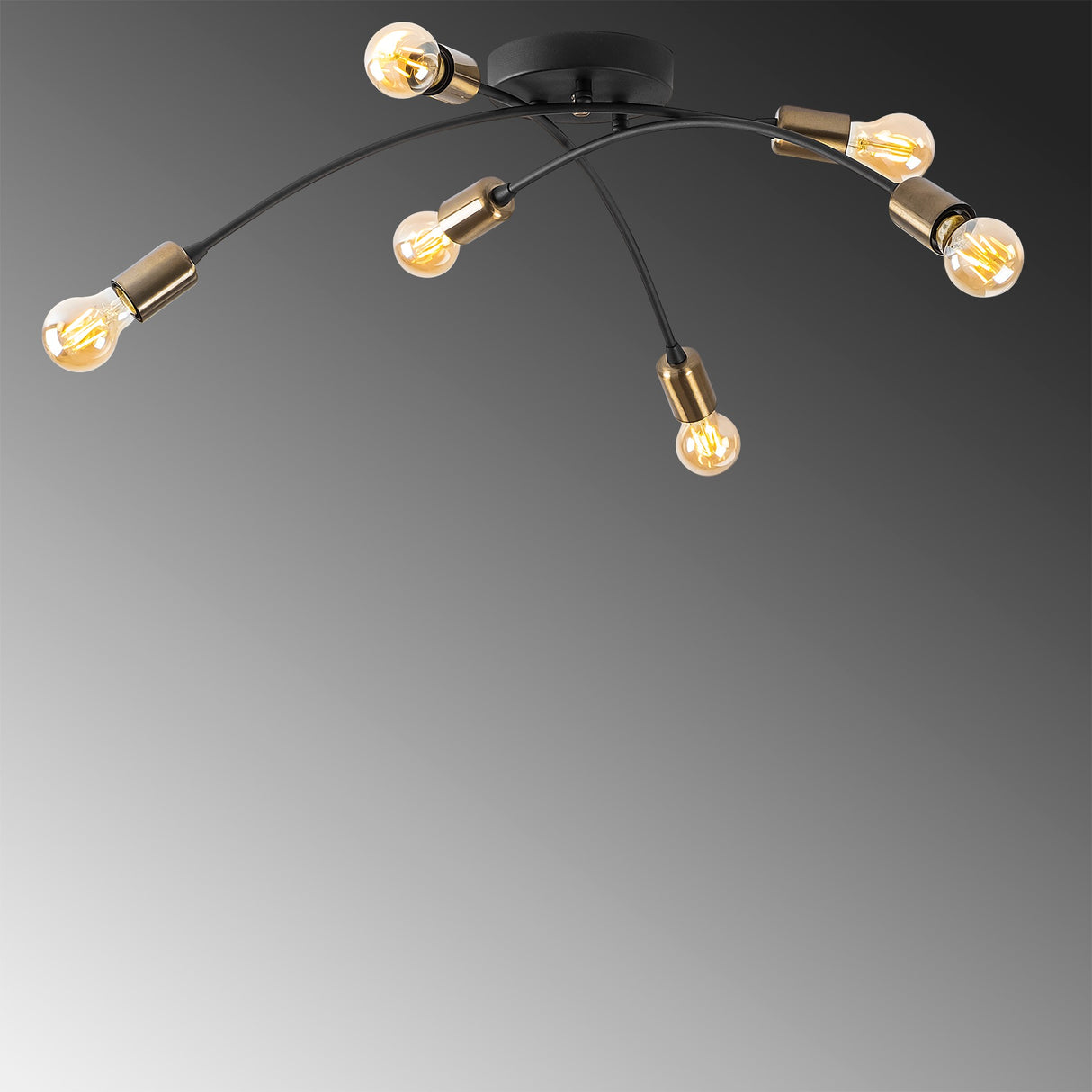 Ceiling lamp Black Metal Zest
