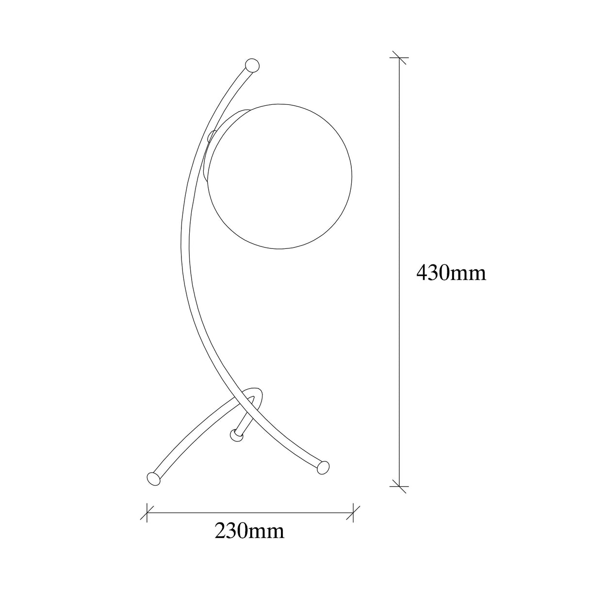 Table lamp White Glass Nightstrike