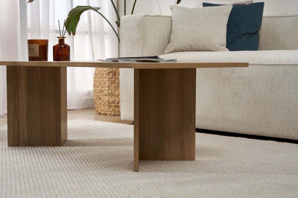 Coffee table Sabin Oak 119x60x40 cm Melamine