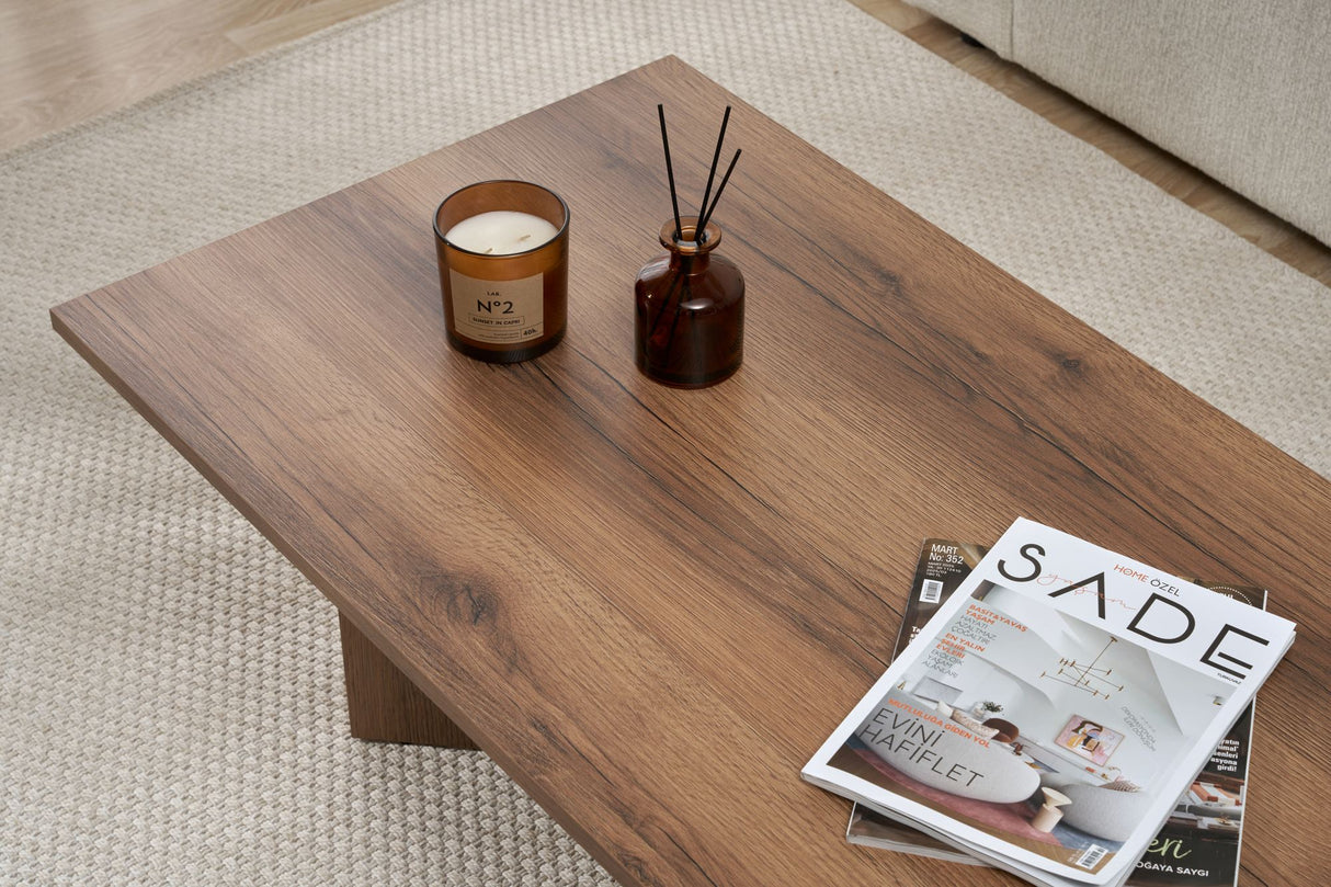 Salontafel Sabin Walnut 119x60 cm Melamine