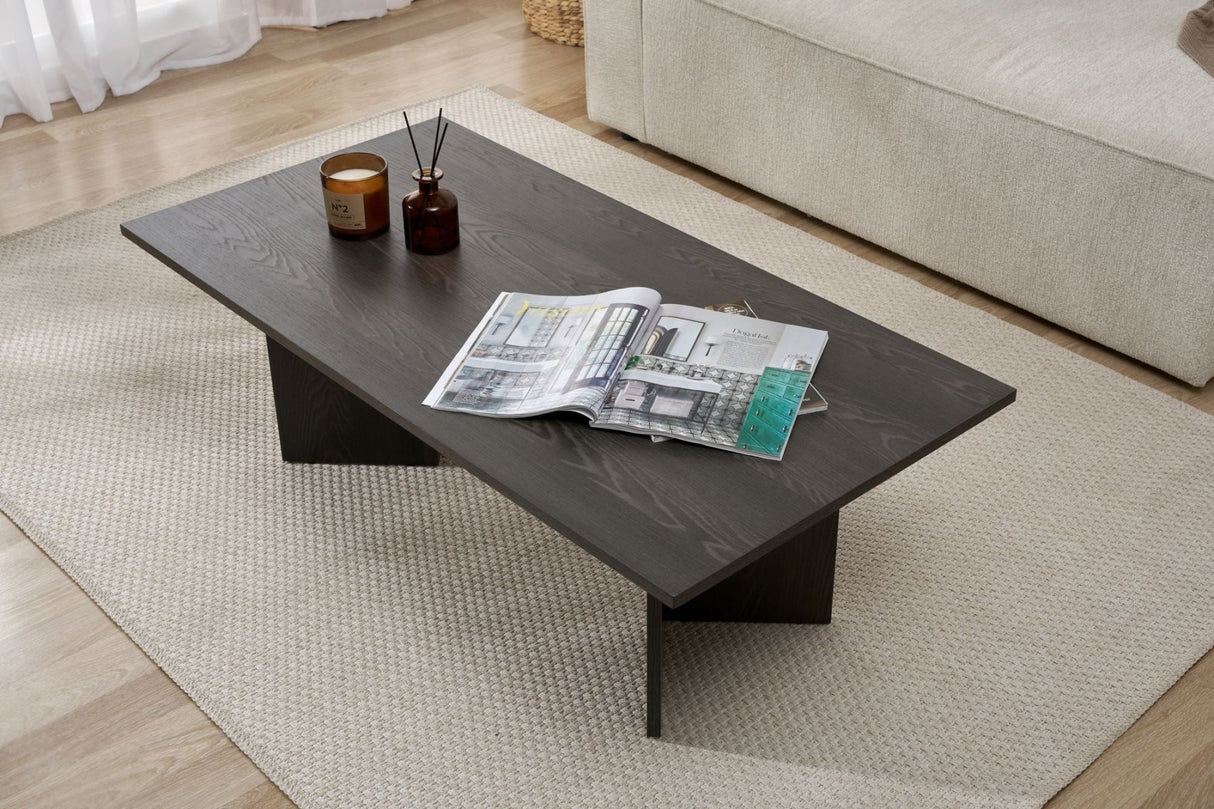 Sabin Coffee Table Lumiere Black Melamine 119x60x40 cm