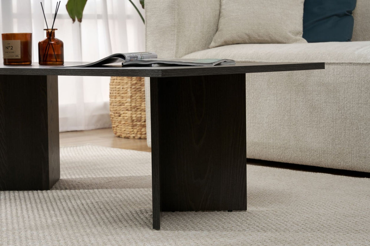 Sabin Coffee Table Lumiere Black Melamine 119x60x40 cm