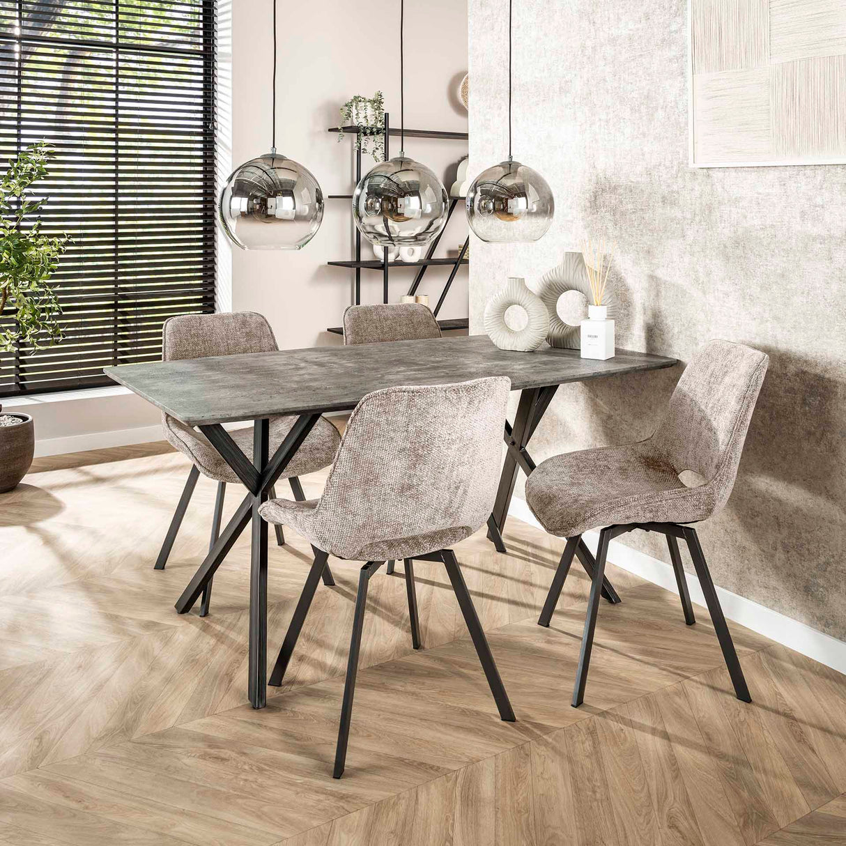 Juliette glass pendant lamp 3-light smoky glass