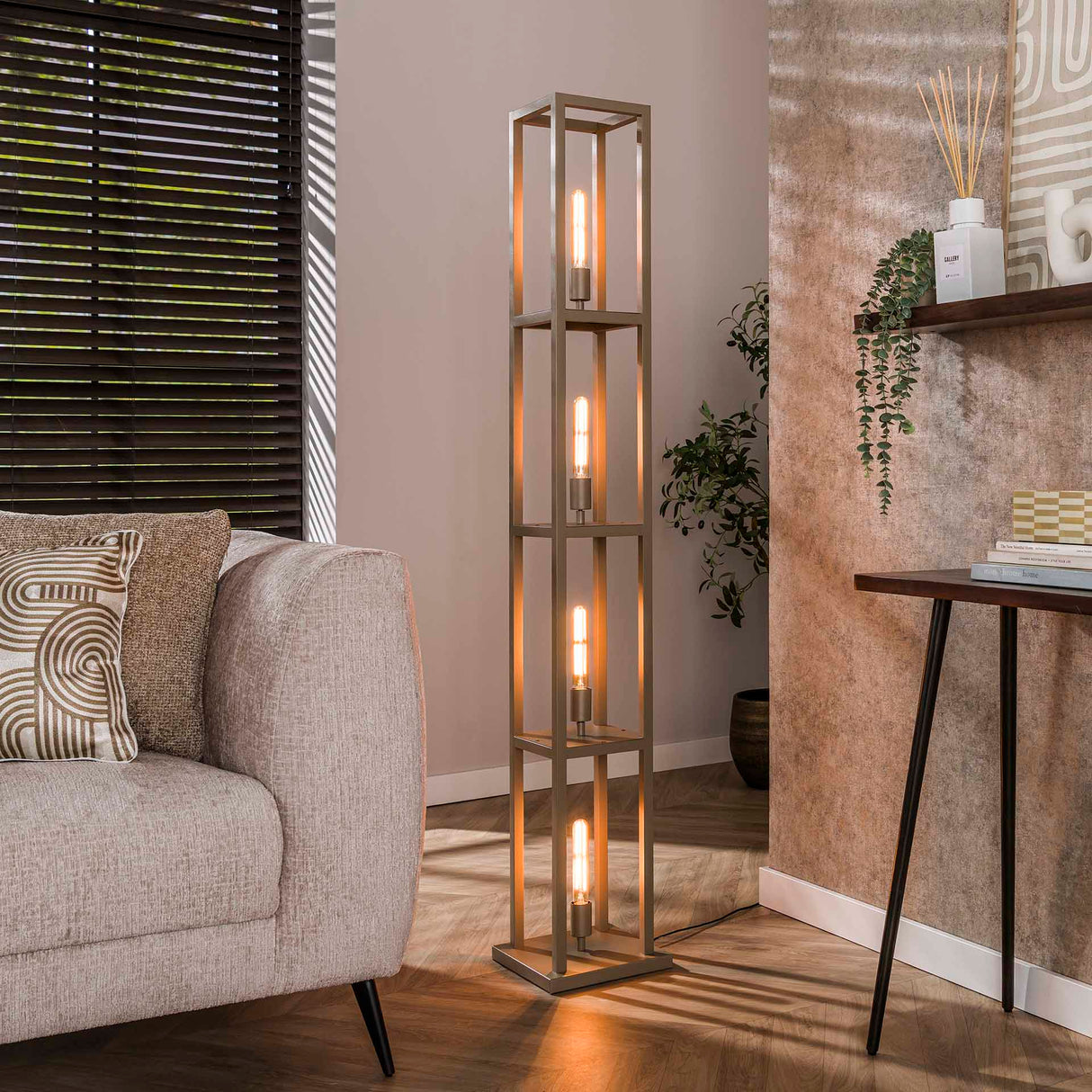 Design floor lamp Nova 4-lights - Beige - 160 cm